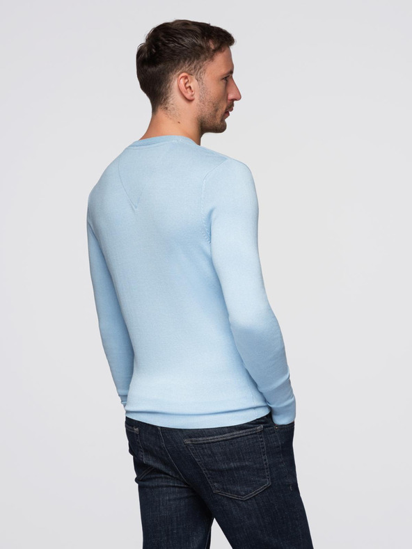 Ombre Clothing Světle modrý pánský svetr Ombre Clothing
