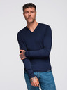 Ombre Clothing Tmavě modrý pánský svetr Ombre Clothing