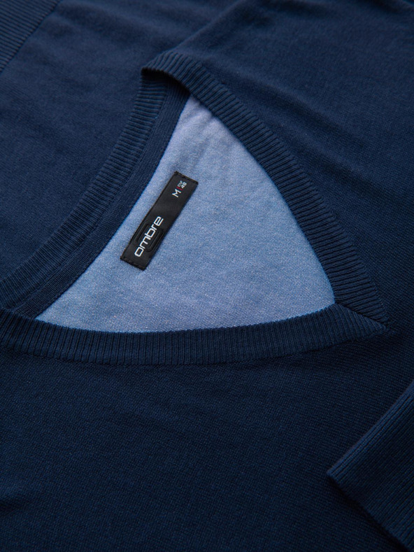 Ombre Clothing Tmavě modrý pánský svetr Ombre Clothing