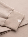 Ombre Clothing Béžová pánská basic mikina s límečkem Ombre Clothing