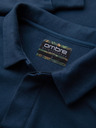 Ombre Clothing Tmavě modrá pánská basic mikina s límečkem Ombre Clothing