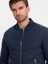 Ombre Clothing Tmavě modrý pánský prošívaný bomber Ombre Clothing