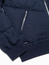 Ombre Clothing Tmavě modrý pánský prošívaný bomber Ombre Clothing