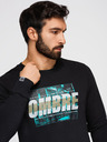 Ombre Clothing Černá pánská mikina s potiskem Ombre Clothing