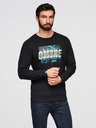 Ombre Clothing Černá pánská mikina s potiskem Ombre Clothing