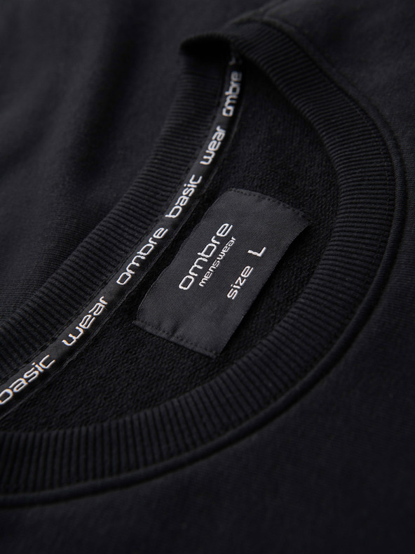 Ombre Clothing Černá pánská mikina s potiskem Ombre Clothing