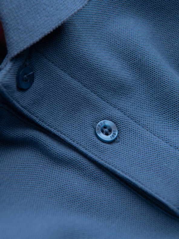 Ombre Clothing Modré pánské basic polo tričko Ombre Clothing