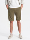 Ombre Clothing Zelené pánské basic teplákové kraťasy Ombre Clothing