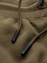 Ombre Clothing Zelené pánské basic teplákové kraťasy Ombre Clothing
