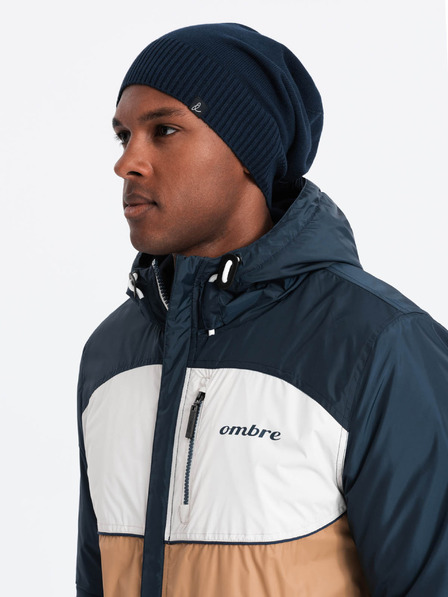 Ombre Clothing Pánská zimní čepice z bavlněného úpletu Ombre Clothing