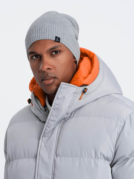 Ombre Clothing Pánská zimní čepice z bavlněného úpletu Ombre Clothing