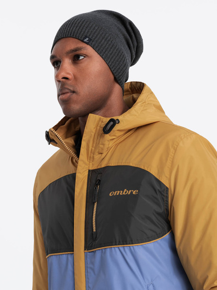 Ombre Clothing Pánská zimní čepice z bavlněného úpletu Ombre Clothing