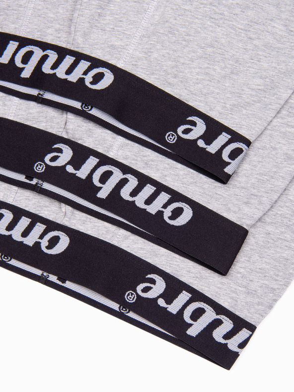 Ombre Clothing Šedé pánské boxerky - 3 pack Ombre Clothing U159