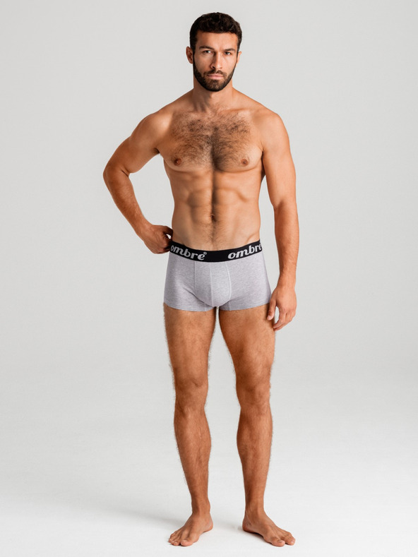 Ombre Clothing Šedé pánské boxerky - 3 pack Ombre Clothing U159