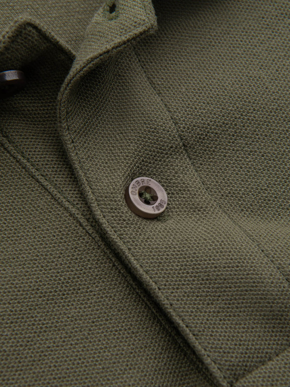 Ombre Clothing Zelené pánské basic polo tričko Ombre Clothing