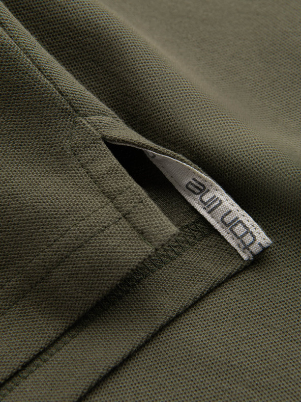 Ombre Clothing Zelené pánské basic polo tričko Ombre Clothing