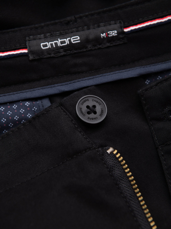 Ombre Clothing Černé pánské cargo kraťasy Ombre Clothing