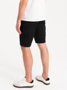Ombre Clothing Černé pánské cargo kraťasy Ombre Clothing