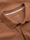 Ombre Clothing Hnědé pánské basic polo tričko Ombre Clothing