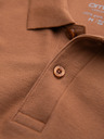 Ombre Clothing Hnědé pánské basic polo tričko Ombre Clothing