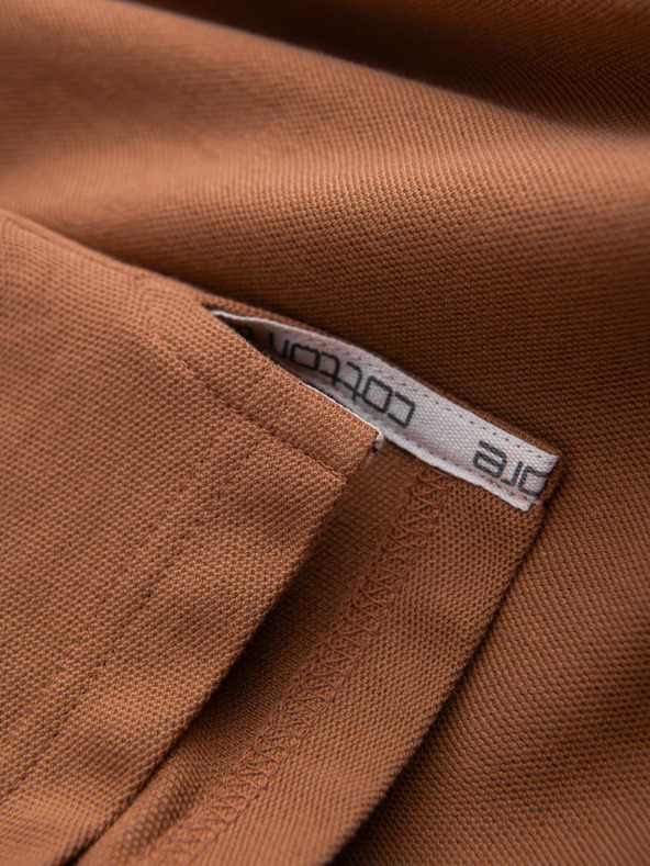Ombre Clothing Hnědé pánské basic polo tričko Ombre Clothing