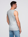 Ombre Clothing Šedé pánské bavlněné basic tílko Ombre Clothing
