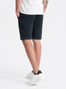 Ombre Clothing Černé pánské basic teplákové kraťasy Ombre Clothing