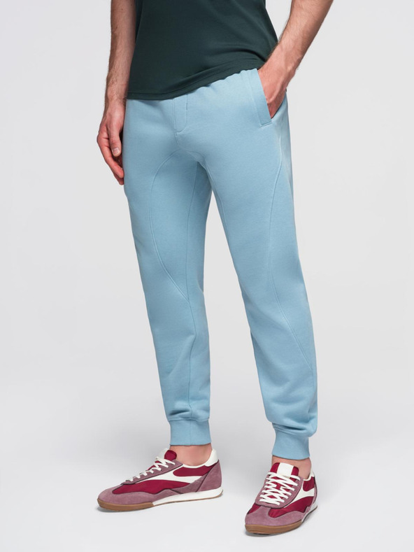 Ombre Clothing Modré pánské tepláky jogger Ombre Clothing