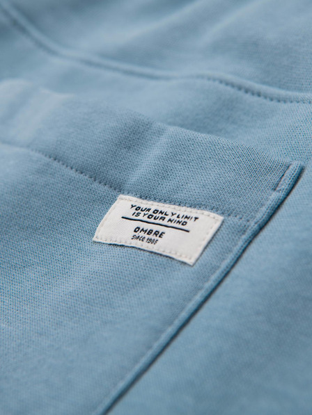 Ombre Clothing Modré pánské tepláky jogger Ombre Clothing