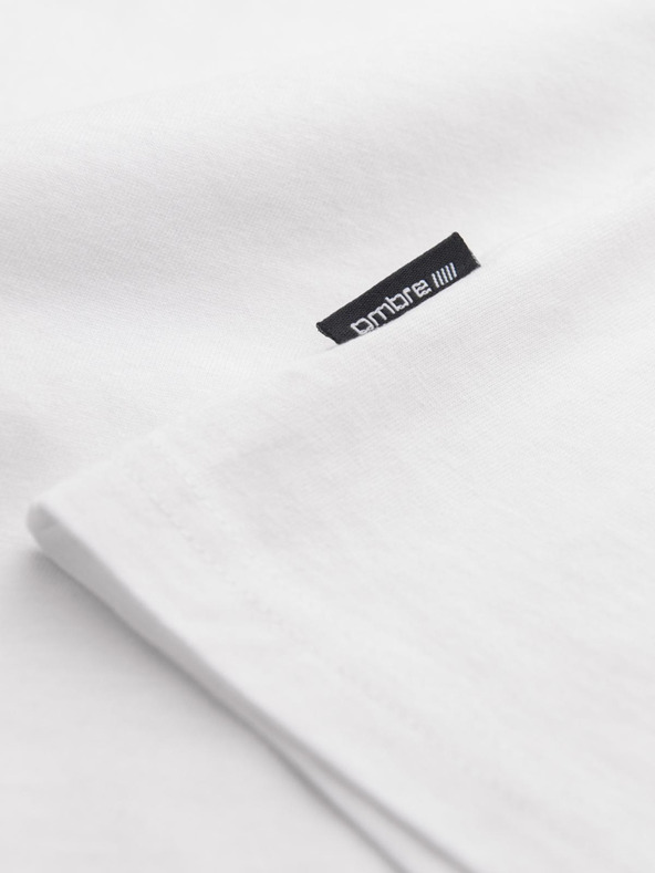 Ombre Clothing Bílé pánské bavlněné basic tílko Ombre Clothing