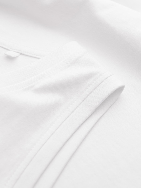 Ombre Clothing Bílé pánské bavlněné basic tílko Ombre Clothing