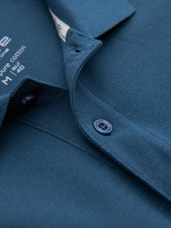 Ombre Clothing Modré pánské basic polo tričko Ombre Clothing