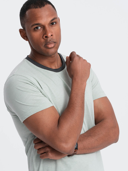 Ombre Clothing Šedé pánské tričko Ombre Clothing