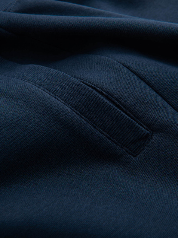 Ombre Clothing Tmavě modré pánské basic teplákové kraťasy Ombre Clothing