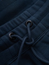 Ombre Clothing Tmavě modré pánské basic teplákové kraťasy Ombre Clothing