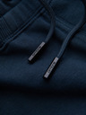 Ombre Clothing Tmavě modré pánské basic teplákové kraťasy Ombre Clothing