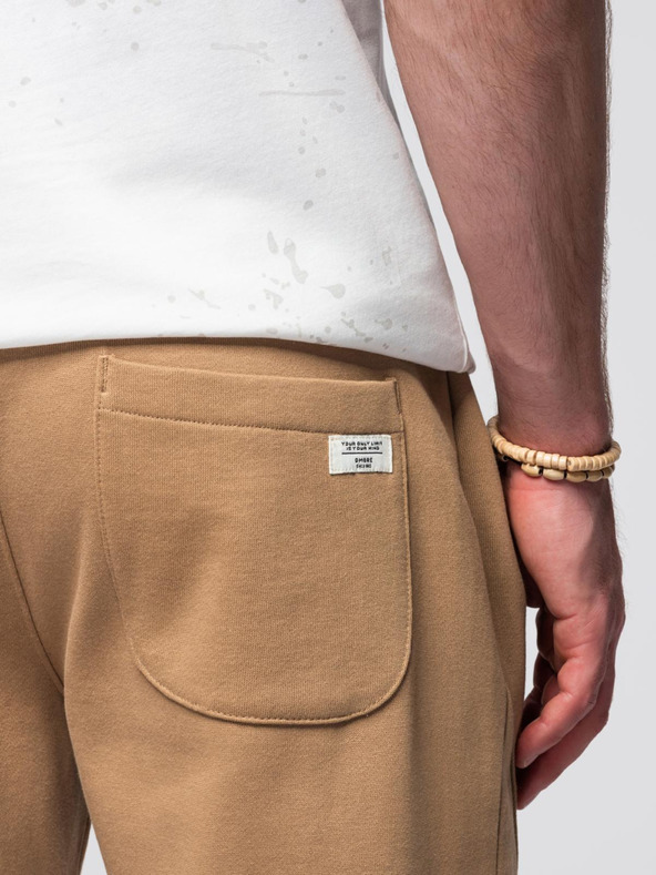 Ombre Clothing Hnědé pánské tepláky jogger Ombre Clothing