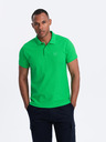 Ombre Clothing Zelené pánské basic polo tričko Ombre Clothing