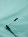 Ombre Clothing Tyrkysové pánské bavlněné basic tričko s výstřihem Ombre Clothing