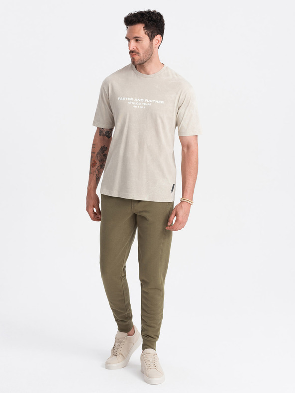 Ombre Clothing Pánské bavlněné tepláky BASIC  Ombre Clothing