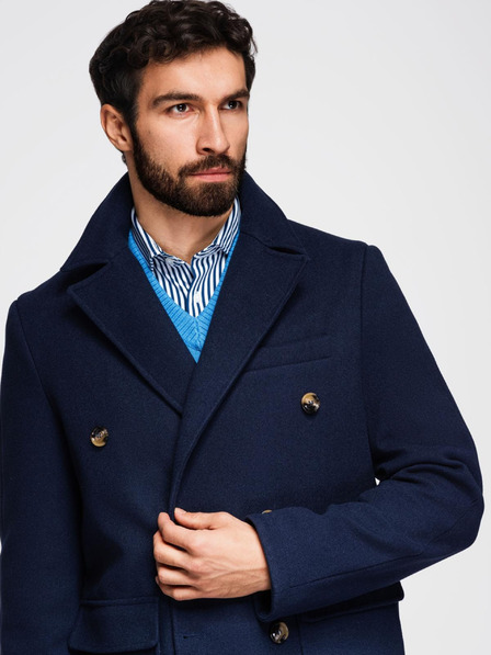 Ombre Clothing Pánský dvouřadový kabát Ombre Clothing