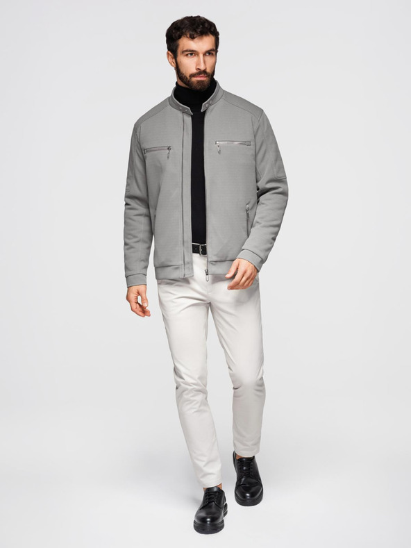 Ombre Clothing Pánská bunda s kapsami a límcem Ombre Clothing