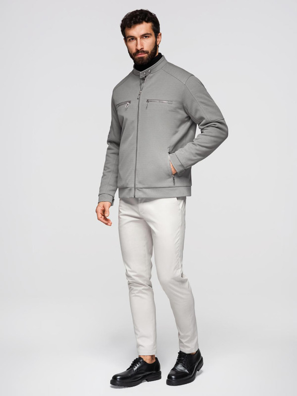 Ombre Clothing Pánská bunda s kapsami a límcem Ombre Clothing