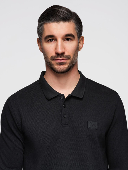 Ombre Clothing Pánské polo tričko s dlouhým rukávem Ombre Clothing