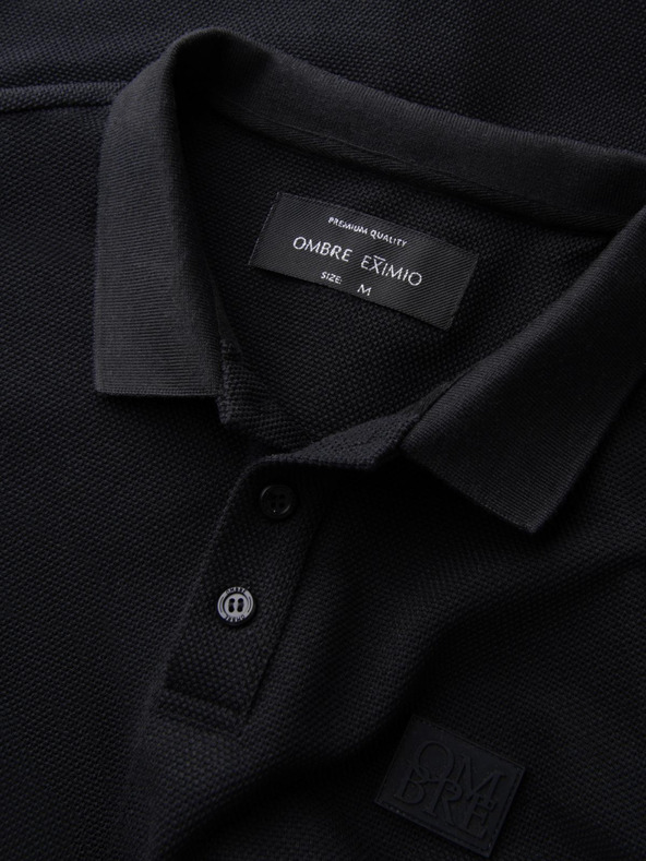 Ombre Clothing Pánské polo tričko s dlouhým rukávem Ombre Clothing