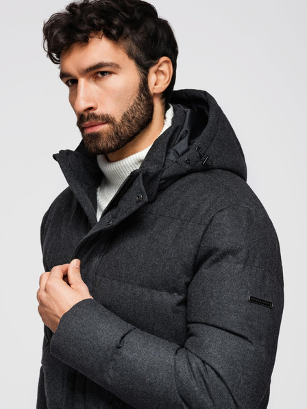 Ombre Clothing Pánská lehká bunda se síťovanou podšívkou a kapucí Ombre Clothing