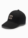 Ombre Clothing Pánská baseballová čepice s logem černá Ombre Clothing