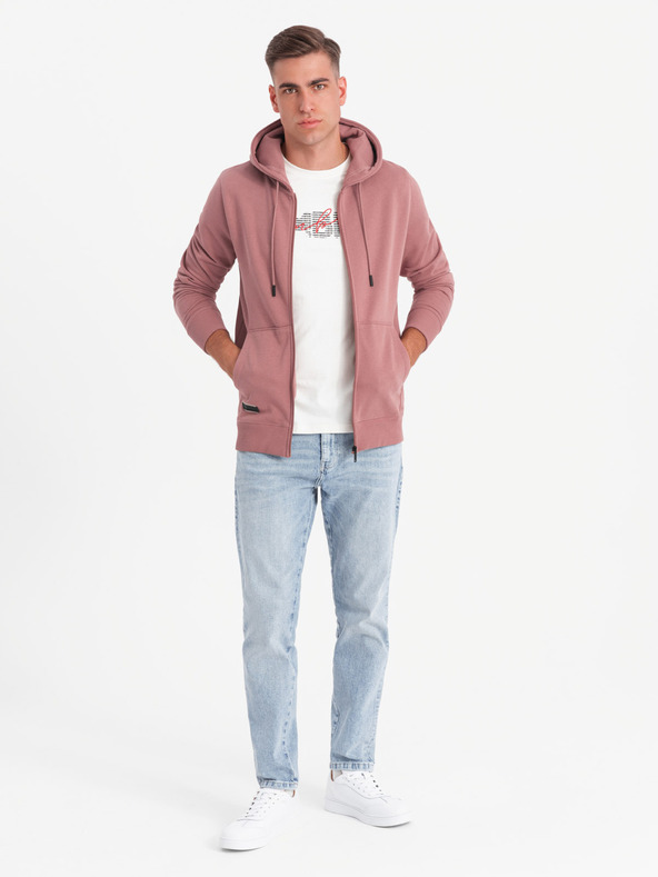Ombre Clothing Pánská bavlněná mikina BASIC s rozepínáním  Ombre Clothing