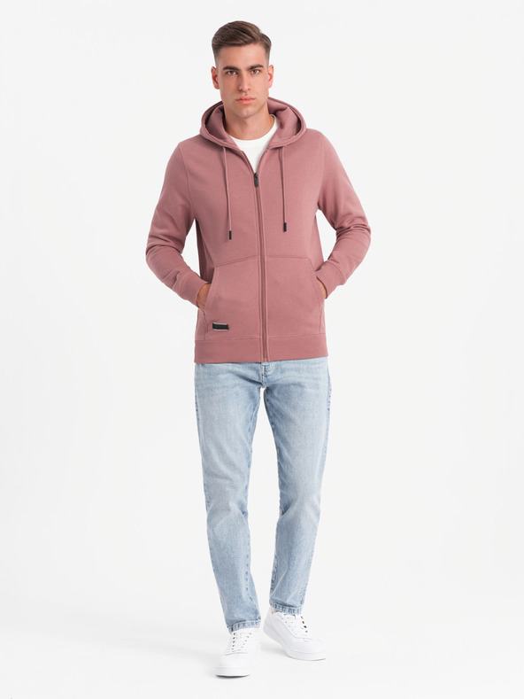 Ombre Clothing Pánská bavlněná mikina BASIC s rozepínáním  Ombre Clothing