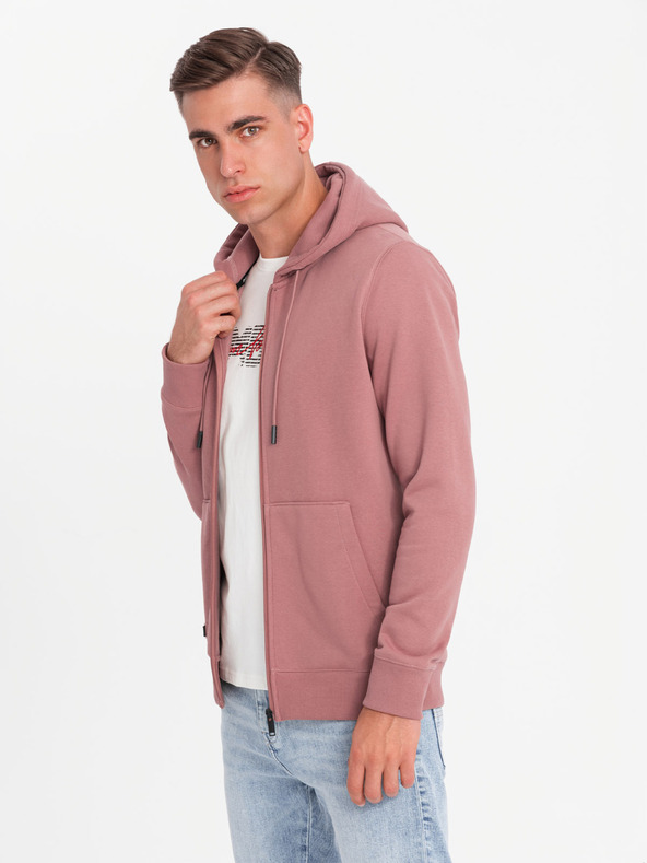 Ombre Clothing Pánská bavlněná mikina BASIC s rozepínáním  Ombre Clothing
